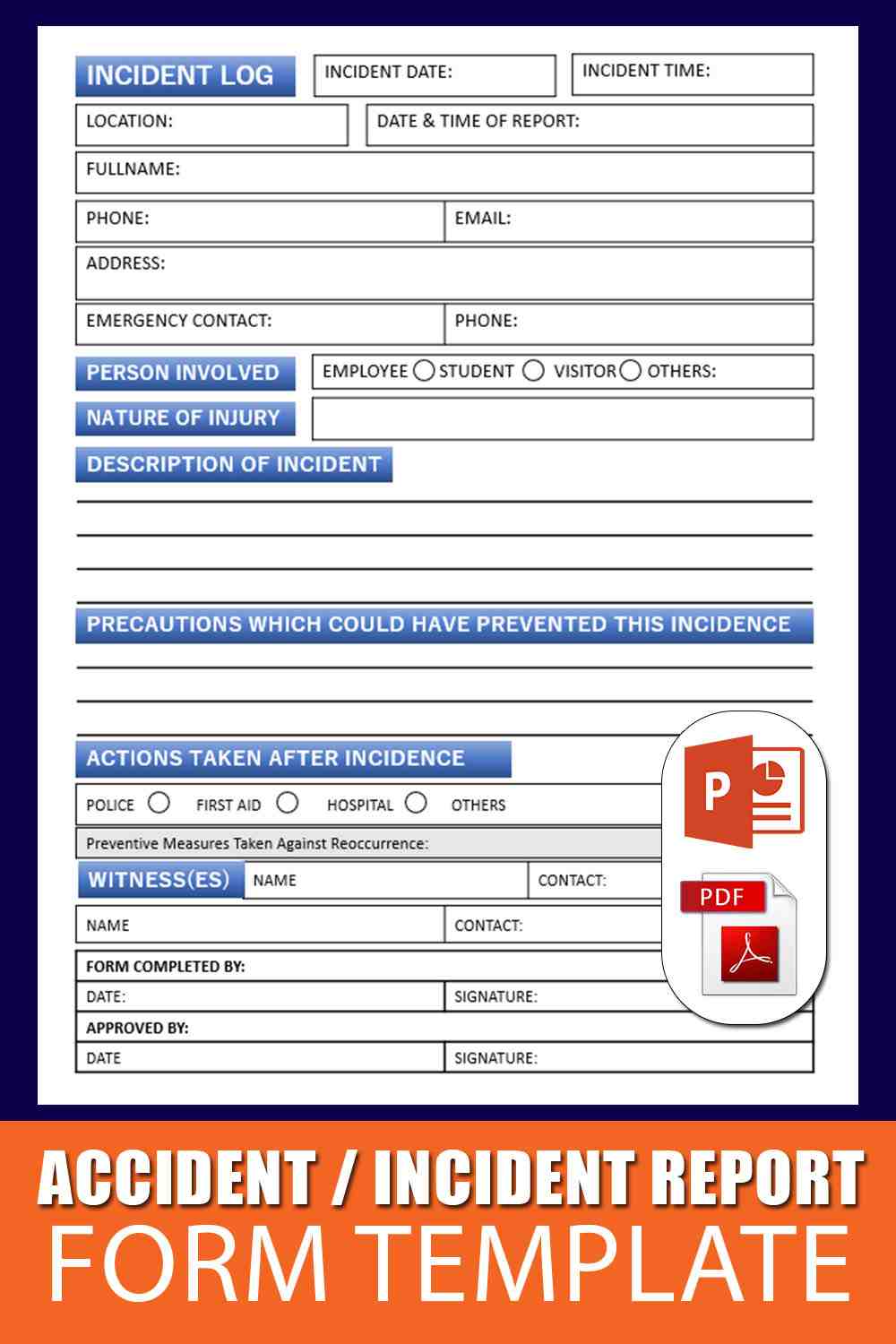 School Incident Report Template